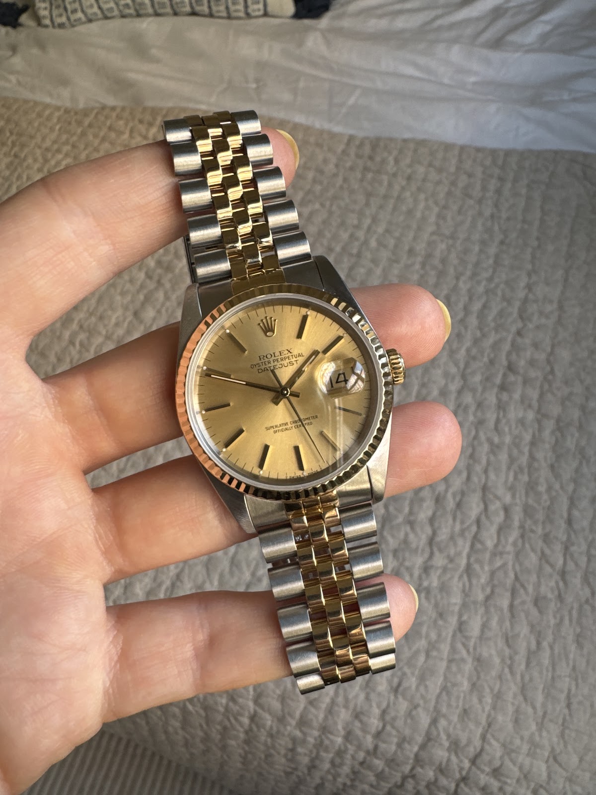 Two-tone Rolex Datejust, in for a service
